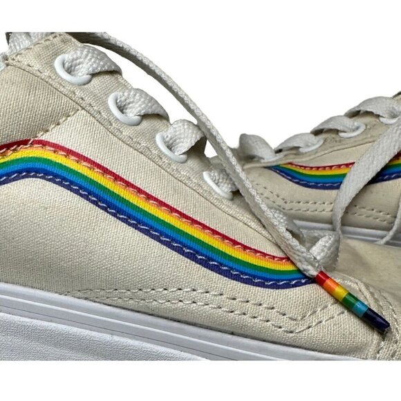 Vans Limited Edition Old Skool Rainbow Skate Sneaker Shoes - Picture 9 of 10